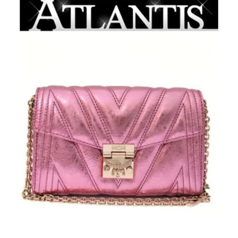 MCM chain Shoulder Bag metallic pink
